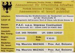 Cartelli da cantiere
